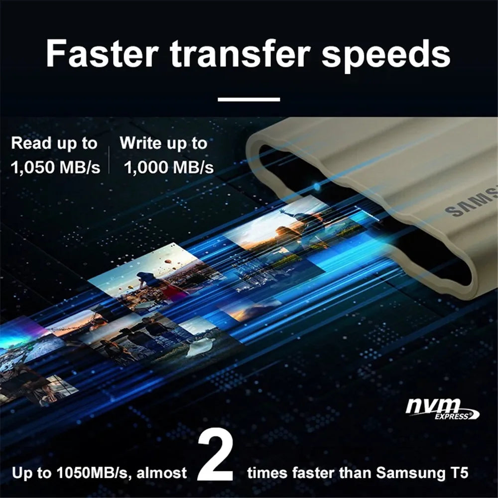 Samsung T7 Shield SSD 1TB 2TB High Speed External Solid State Disk Hard Drive SSD USB 3.2 Gen2 For Desktop Laptop disco duro